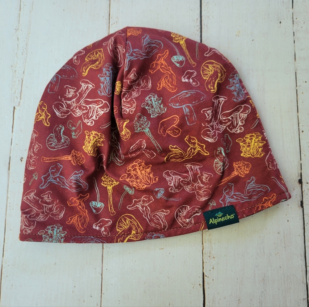 ALPINECHO Fair Trade Friendly Fungi Mushroom Print Lightweight Quick Dry Beanie